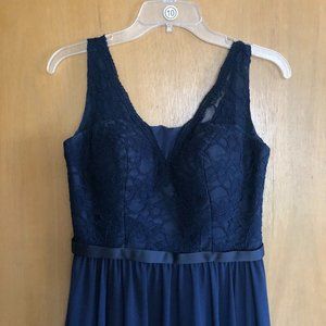 Navy Sherri Hill Bridesmaid Dress